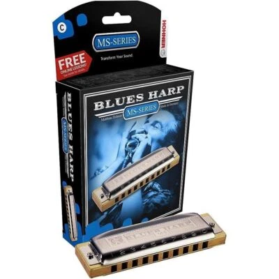 Hohner Blues Harp 10-Hole Diatonic Harmonica Key of C Major #532BX-C  - Image 1 of 4