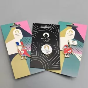 2024 Francia París Juegos Olímpicos Mascota Frige emblema medalla 3 piezas - Imagen 1 de 1