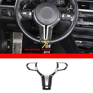 For BMW M3 M4 M5 X5 X6 X3 Carbon Fiber ABS Steering Wheel Frame Cover Trim - Picture 1 of 8