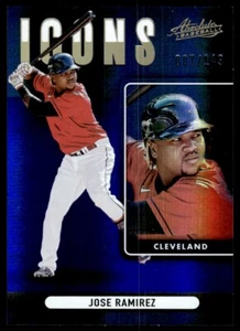 2022 Panini Absolute Icons Spectrum Blue Jose Ramirez 007/149 Cleveland - Picture 1 of 2