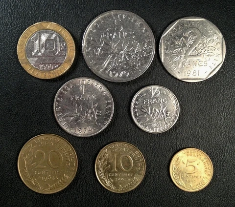 France Coin Lot - Full Set of Pre-Euro French Coins - Free Shipping!!!! Cover