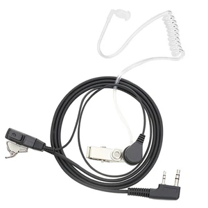 FBI Style 2 Pin Radio Walkie Talkie Mic Headset Earpiece Security Air Tube ^YU - Photo 1/4