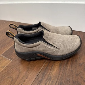 Merrell Jungle Moc Shoes Womens 6.5 Gray Suede Slip On Casual Dual Density Trail - Picture 1 of 9