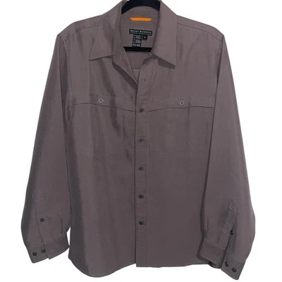 Royal Robbins Shirt Mens Medium Brown Button Long Sleeve Outdoor Hiking Gorpcore - Image 1 of 4