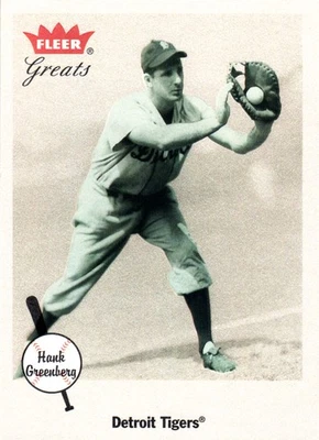 2002 Fleer Greats of the Game #100 Hank Greenberg - Image 1 of 2