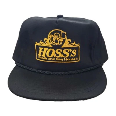 NUEVO SIN ETIQUETAS Hoss's Steak And Sea House Hombres Negro Snapback Gorra Gorra DuBois Pennsylvania  Foto 1 de 4