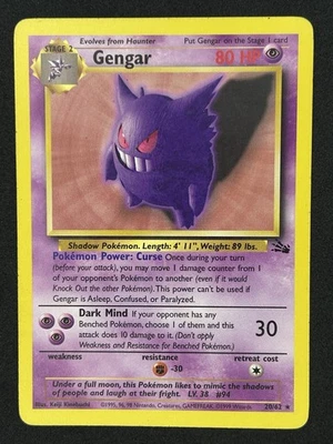 Pokémon TCG Gengar 20/62 Original Non-Holo Rare, Fossil ⭐ MP ⭐ - Image 1 of 2