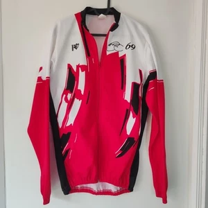 Noret Ste Colombe St Romain 69 Hombre Vintage Ciclismo Jersey Rojo Blanco Negro Talla 4 - Imagen 1 de 11
