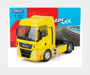 1:32 WELLY Man Tgx 18.440 Xxl Tractor Truck 2-Assi 2012 Yellow WE32650S-W - Foto 1 di 2