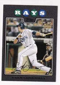 2008 Topps baseball card #UH10 Tampa Bay Rays Evan Longoria rookie black 12/57 - Picture 1 of 2