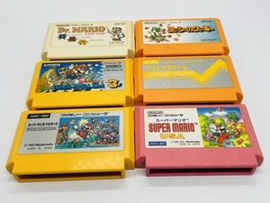 Nintendo Famicom Konvolut 6 Mario Spiele Set nur Cartridge FC NES JP Spiele getestet - Bild 1 von 21