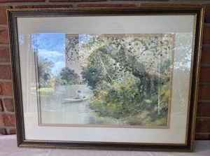 Paul Sawyier Mayme On The Elkhorn Framed Print - Picture 1 of 13