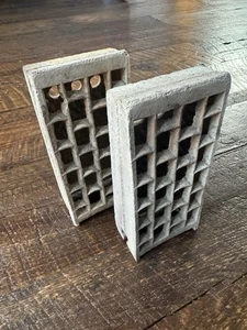 2 VTG Radiant Ceramic Heater Grate Insert Bricks Thompson No. 2  7.5" X 3.25" - Picture 1 of 6