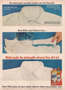 1963 WISK setzt seine Stärke dorthin, wo der Schmutz ist Neu Wisk Waschmittel - Bild 1 von 2