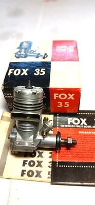 1952 Vintage Fox 35 Stunt Control Line Model Airplane Engine Excellent In Box - Image 1 of 4