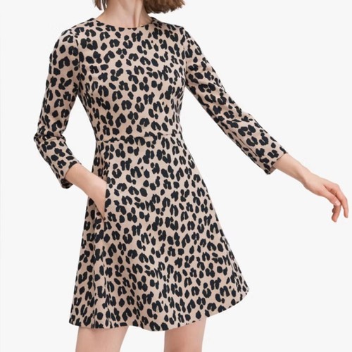 Abito Kate Spadel Forest Feline jacquard aderente e svasato taglia 2