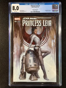 Star Wars: Princess Leia #1 ECCC VARIANT CGC 8.0 Graded COMIC CON EXCLUSIVE 2015 - Picture 1 of 2