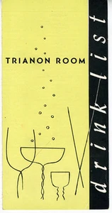 1950s Drink List from the Trianon Club Tokyo Japan - Imagen 1 de 2