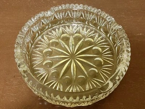 Vintage Large Glass Crystal Ashtray 6 1/4" Across - Picture 1 of 7