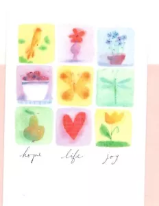 Pink Breast Cancer Hope Flower Hearts Encouragement Hallmark Greeting Card - Picture 1 of 3