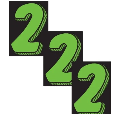 PEGATINAS PARABRISAS DISTRIBUIDOR DE AUTOMÓVILES CALCOMANÍAS DE VINILO GRANDE NÚMERO 3 PAQUETES VERDE NEGRO Foto 1 de 2