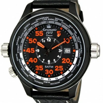 German Aeromatic 1912 Worldtour OBSERVER Luminous A1323 - Image 1 of 4