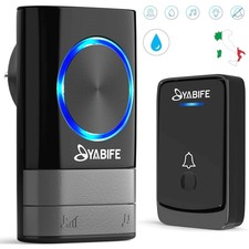 Campanello Senza Fili, Wireless Impermeabile da Esterno LED,300m 45 Melodie Casa