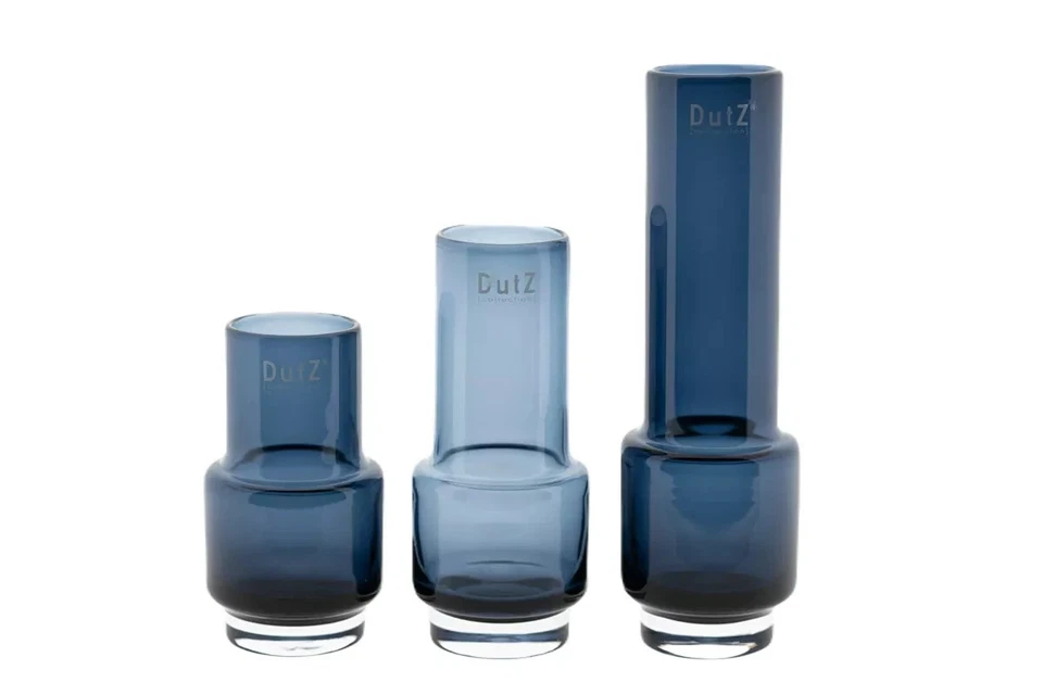 ANGEBOT -Dutz Vase RONA , Farbe Nachtblau, verschiedene Größen,  dickes Glas - Bild 1 von 1