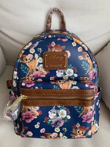 NWT Loungefly Disney Bambi Thumper Floral AOP Mini Backpack - Picture 1 of 8