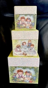 Set of 3 Nesting & Stacking Bob's Boxes Special Friends by Sherri Buck Baldwin - Picture 1 of 12