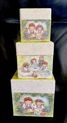 Set of 3 Nesting & Stacking Bob's Boxes Special Friends by Sherri Buck Baldwin - Image 1 of 4