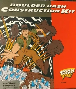 Boulder Dash Construction Set (Epyx 1985) for XE XL (Box, Manual, Disk) works - Picture 1 of 4