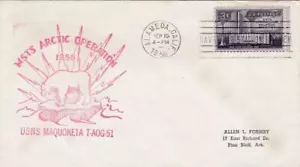 USA COPERTURA MARITTIMA OPERAZIONI ARTICHE 1956 USNS MAQUOKETA - CACHET ORSO POLARE - Foto 1 di 1
