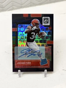 2022 Jerome Ford #/25 Donruss Optik SCHWARZ PANDORA AUTO bewertet Rookie-Karte RC SP - Bild 1 von 2