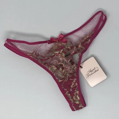 Agent Provocateur Lysianne Gold Fuchsia Thong AP1 Extra Small NWT - Image 1 of 4