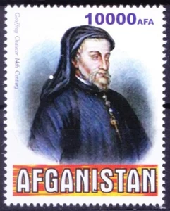 Afghanistan 1999 MNH, Poet Geoffrey Chaucer, Millennium, illegal Stamp  [Jw] - Picture 1 of 1