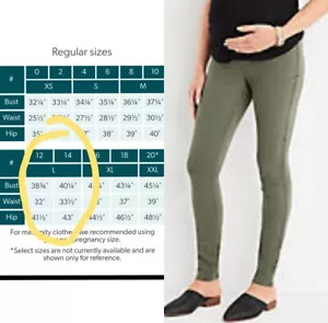 Olive Green Maternity Pants Large - Picture 1 of 6
