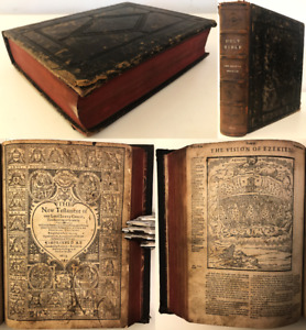1615 GENEVA BREECHES BIBLE Old New Testaments Psalms Barker ILLUSTRATED