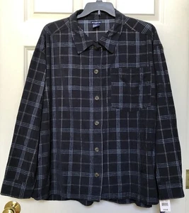 ARCHITECT WOMEN'S TOPS PLUS SIZE 2X PLAID CORDUROY COLLARED NECK 100% COTTON 98 - Picture 1 of 11