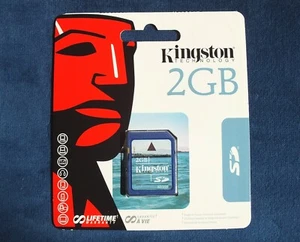 New In Factory Sealed Packaging Authentic Kingston 2GB SD Card Lifetime Warranty - Picture 1 of 9
