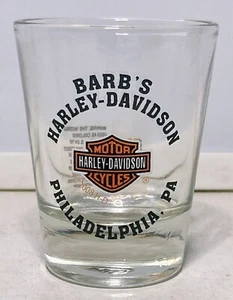 Vaso de chupito Barb's Harley Davidson Philadelphia Pennsylvania 2008 concesionario - Imagen 1 de 3