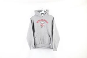 Vintage Russell Athletic Boys Large Spell Out University of Wisconsin Hoodie - Picture 1 of 12
