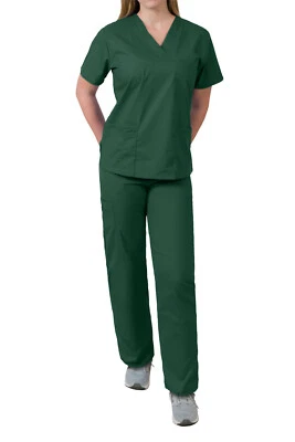 MedGear Women's Relaxed Scrubs Set, Eversoft Fabric, Multi-pocket Top and Pants - Image 1 of 3
