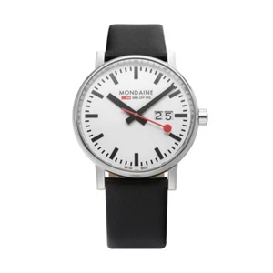 Mondaine Railway Evo2 Quartz Watch Men Women 40mm 3ATM LeatherBand Made in Swiss - Picture 1 of 6