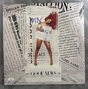 MEGAN THEE STALLION SIGNED GOOD NEWS VINYL SAVAGE SUGAR BABY CRY BABY JSA COA - Picture 1 of 4