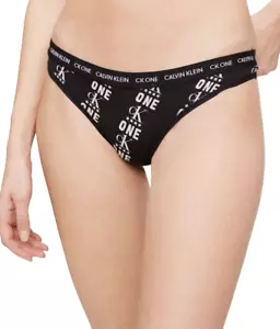 Micro perizoma Calvin Klein donna (X-LARGE) CK ONE QD3790 NUOVO CON ETICHETTE LOGO NERO/BIANCO - Foto 1 di 3