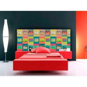 Cabecero Bed PVC Retro Cassettes - Picture 1 of 5