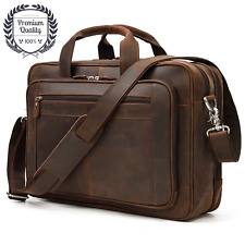 Mens Designer Bag GENUINE LEATHER Business Travel File Briefcase Laptop Handbag