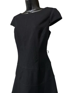 Jones New York Sz 8 Cap Sleeve Drop-waist Black Lined Dress, Career Office Aline - Picture 1 of 9