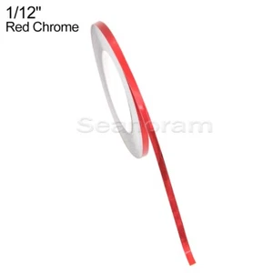 1/12" 2mm Red Chrome DIY Home Shop Pinstriping Pin Stripe Decal Vinyl Sticker - Imagen 1 de 5
